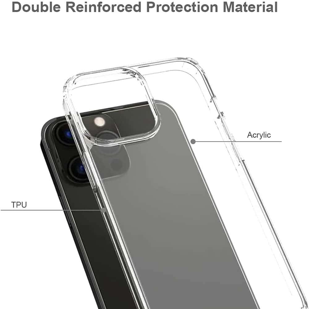 For Apple iPhone 14/14 Pro/14 Pro Max /14 Plus Clear Case Slim With 4 Corners [Shock Absorption] Soft Bumper Cover