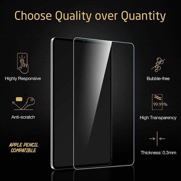 (2 Pack) For Apple iPad 10.2 inch 9th/8th/7th Gen GlassPro+ Tempered Glass LCD Screen Protector Film Guard