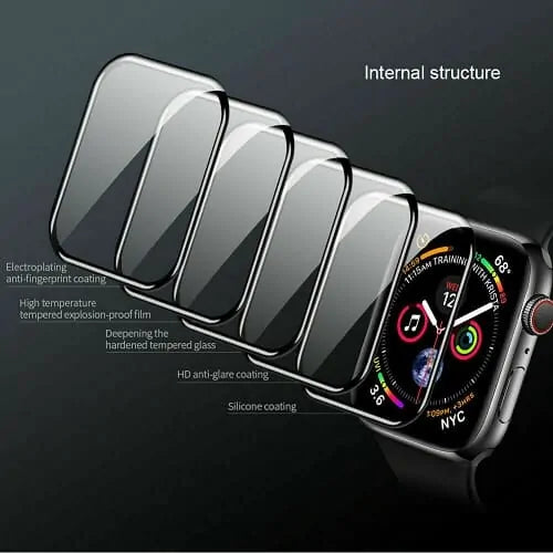 (3 Pcs) Apple Watch iWatch Series 4 38mm /42mm Screen Protector Tempered Glass Film