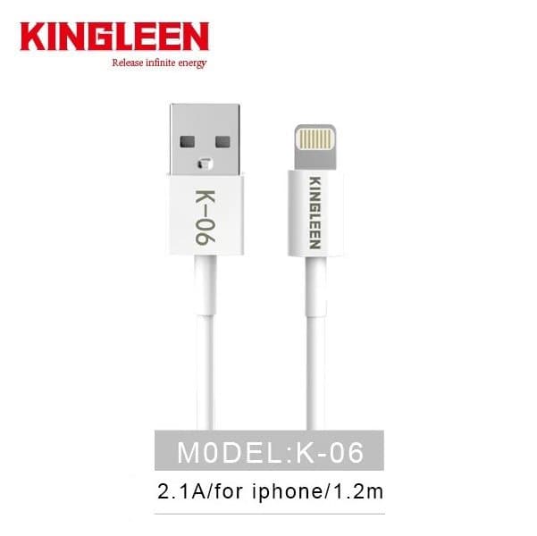 3 Pack 1M KINGLEEN (K06) 2.1A 8 Pin Lightning Cable Fast Charging Data Cable Charger For Apple iPhone iPad iPod