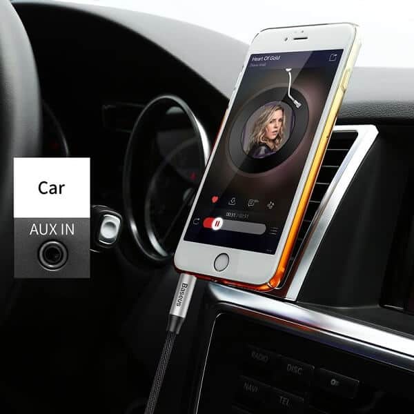 Baseus 3ft /1M 3.5mm Aux Auxiliary Cable Male to Male Audio Stereo Cord For Car, Headphones, iPods, iPhones, iPads, Tablets, Smart Phones