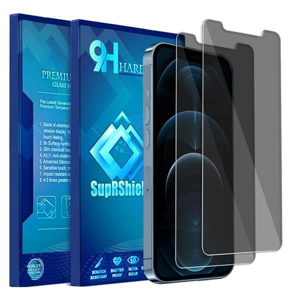 [2 Pack] For Apple iPhone 12 / 12 Mini / 12 Pro / 12 Pro Max SupRShield Anti Spy Privacy Tempered Glass LCD Screen Protector Film Guard