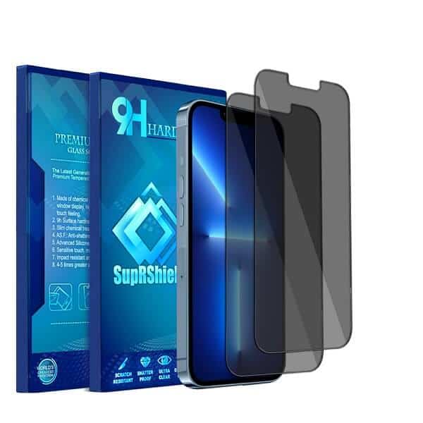 [2 Pack] Apple iPhone 13 /13 Pro / 13 Pro Max / 13 Mini SupRShield Anti Spy Privacy Tempered Glass LCD Screen Protector Film Guard