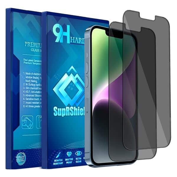 [2 Pack] Apple iPhone 14 Anti Spy Privacy Tempered Glass LCD Screen Protector Film Guard