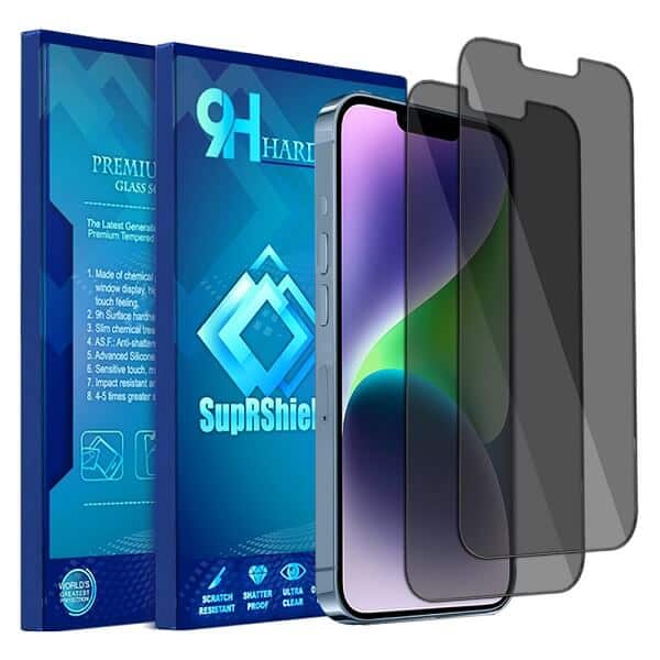 [1 Pack] Apple iPhone 14 | 14 Pro | 14 Pro Max | 14 Plus SupRShield Anti Spy Privacy Tempered Glass LCD Screen Protector Film Guard