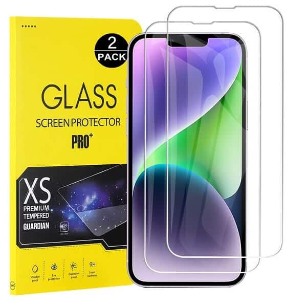 [2 Pack] Apple iPhone 14 | 14 Pro | 14 Pro Max | 14 Plus Tempered Glass Screen Protector Film Guard (Clear)