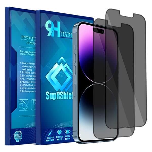 [2 Pack] For Apple iPhone 14 | 14 Pro | 14 Pro Max | 14 Plus SupRShield Anti Spy Privacy Tempered Glass LCD Screen Protector Film Guard