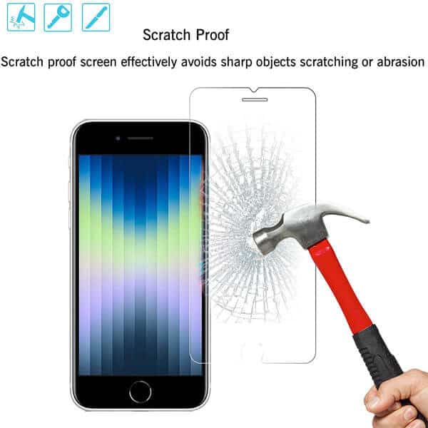 [2 Pack ] Apple iPhone SE 2022 Screen Protector Tempered Glass LCD Film Guard