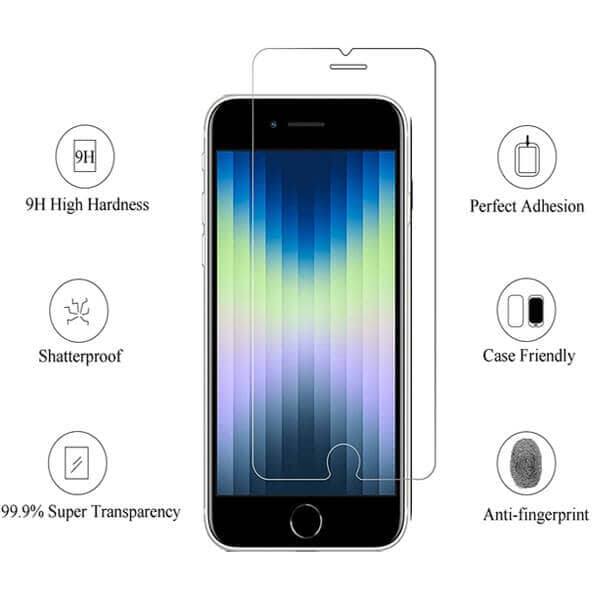 [2 Pack ] Apple iPhone SE 2022 Screen Protector Tempered Glass LCD Film Guard