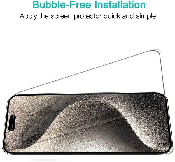 [2 Pack] For Apple iPhone 15 Pro Max SupRShield Tempered Glass Screen Protector Film Guard (Clear)