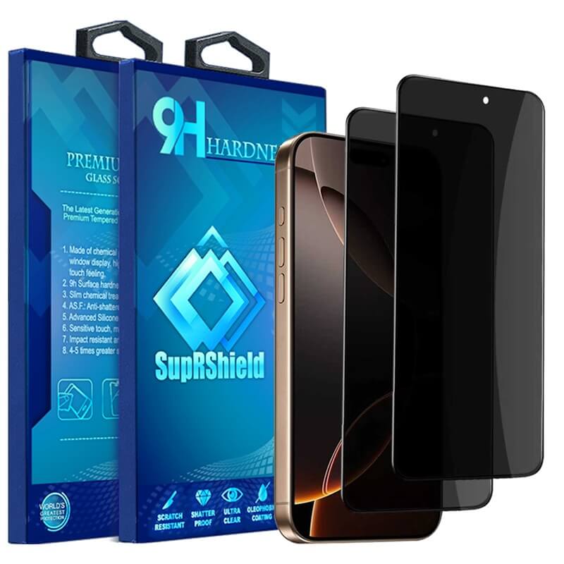 [2 Pack] For Apple iPhone 17 17 Pro 17 Pro Max 17 Air SupRShield Anti Spy Privacy Tempered Glass LCD Screen Protector Film Guard