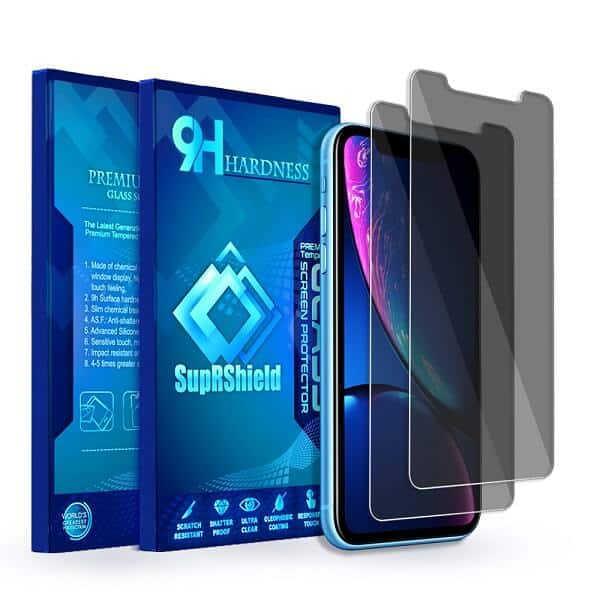 [2 Pack] Apple iPhone X / XS / XR SupRShield Anti Spy Privacy Tempered Glass LCD Screen Protector Film Guard