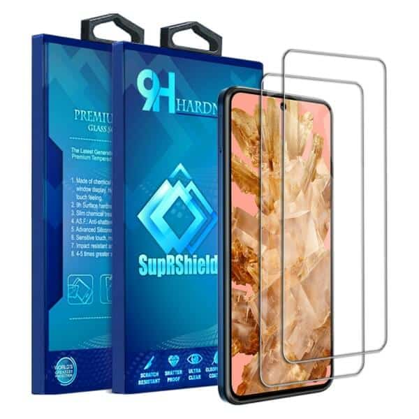 [2 Pack] For Google Pixel 8| 8A| 8 Pro SupRShield Tempered Glass LCD Screen Protector Film Guard (Clear)