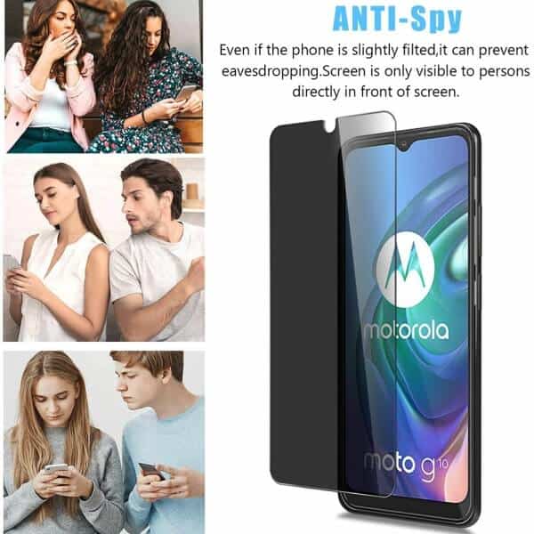 [2 Pack] For Motorola Moto G10 G30 G50 E7 E7 Power SupRShield Anti Spy Privacy Tempered Glass LCD Screen Protector Film Guard