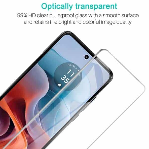 [2 Pack] For Motorola Moto G34 5G Tempered Glass LCD Screen Protector Film Guard (Clear)