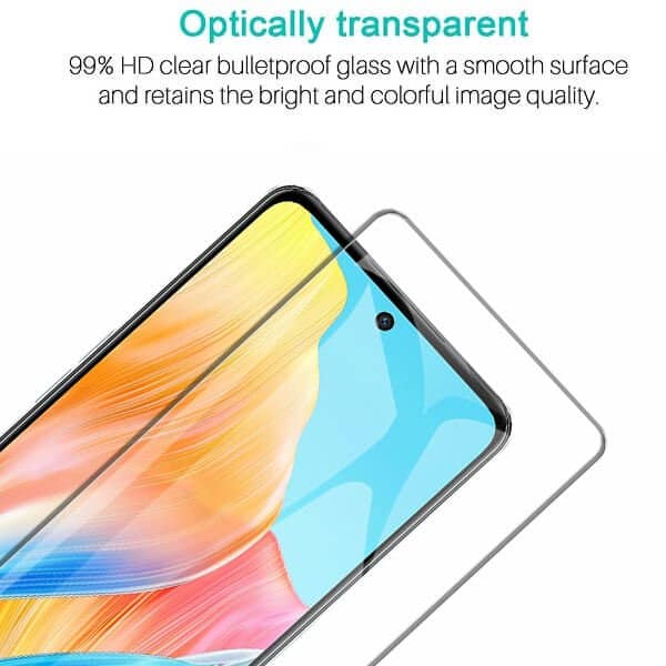 [2 Pack] For Oppo A98 5G SupRShield Clear Full Cover Tempered Glass Screen Protector Film Guard (Clear)