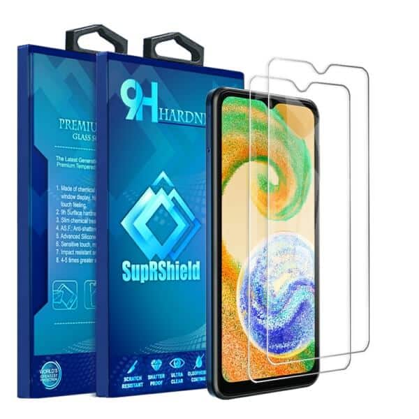 [2 Pack] For Samsung Galaxy A04s Tempered Glass Screen Protector Film Guard (Clear)