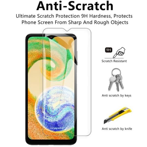 [2 Pack] For Samsung Galaxy A04s Tempered Glass Screen Protector Film Guard (Clear)