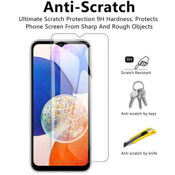 [2 Pack] For Samsung Galaxy A14 5G Full Cover Tempered Glass LCD Screen Protector Film Guard (Clear)