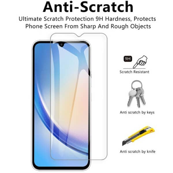 [2 Pack] For Samsung Galaxy A34 5G Full Cover Tempered Glass LCD Screen Protector Film Guard (Clear)