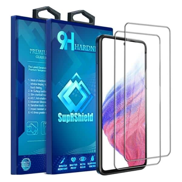 [2 Pack] For Samsung Galaxy A53 5G SupRShield Tempered Glass LCD Screen Protector Film Guard (Clear)