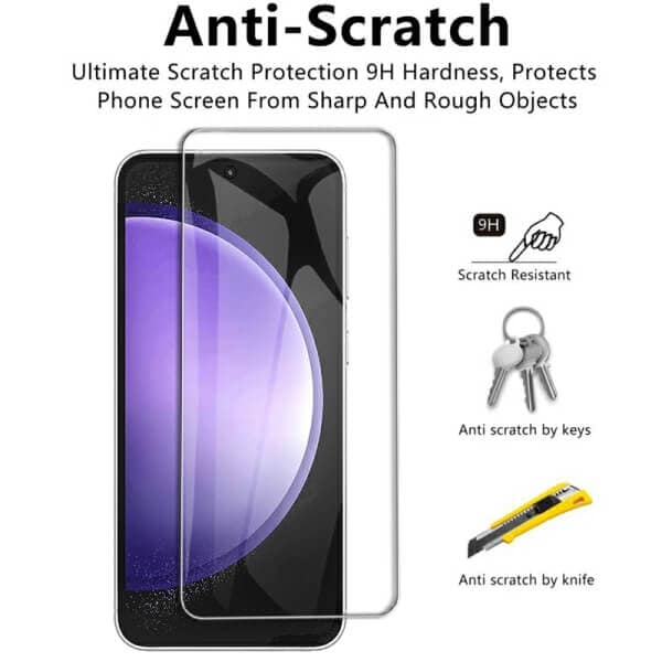 [2 Pack] For Samsung Galaxy S23FE S23 FE Tempered Glass LCD Screen Protector Film Guard (Clear)