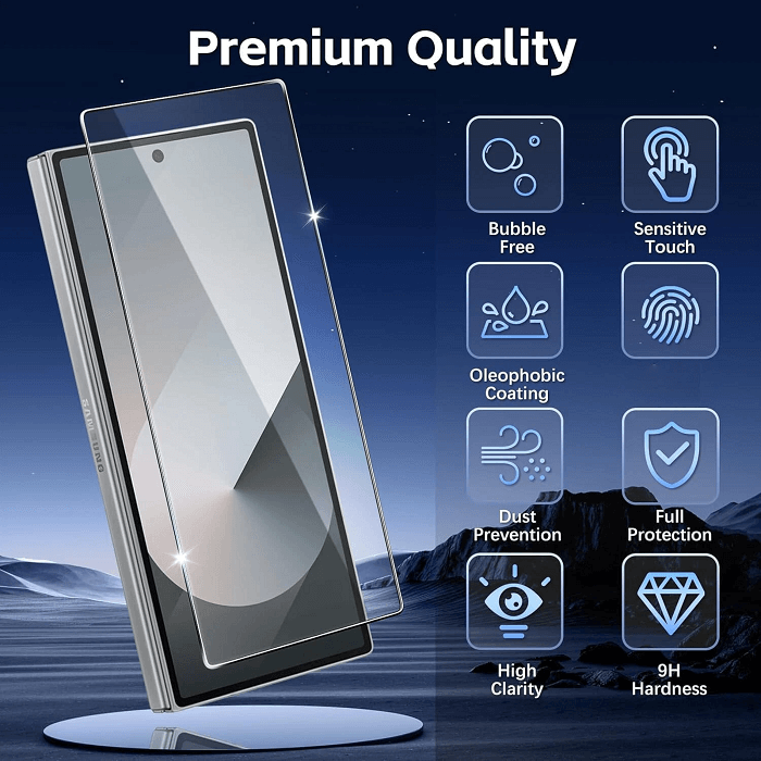 [2 Pack] For Samsung Galaxy Z Fold7 5G Tempered Glass LCD Screen Protector Film Guard (Clear)