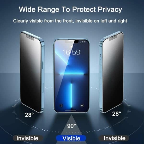 [2 Pack] Full Cover Matte Privacy Tempered Glass Screen Protector For Apple iPhone 7 8 X XR XS 11 12 13 14 Pro MAX Plus Glass