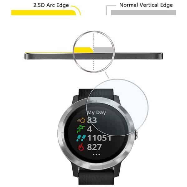 (2 Pack) Garmin Vivoactive 3 SupRShield Tempered Glass Screen Protector Film Guard