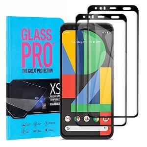(2 Pack) Google Pixel 4 XL Black Full Cover Tempered Glass LCD Screen Protector Film Guard