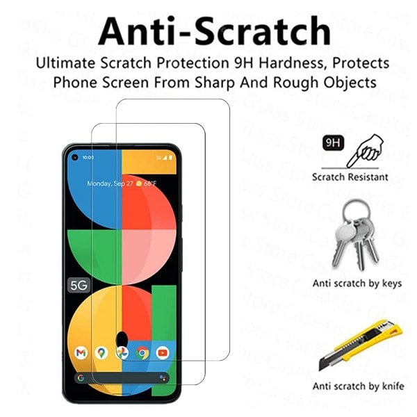 [2 Pack] Google Pixel 5A 5G Tempered Glass LCD Screen Protector Film Guard (Clear)