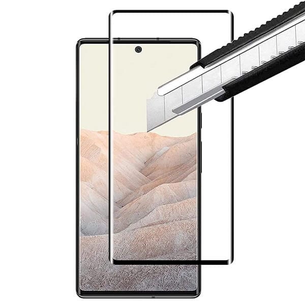 [2 Pack] Google Pixel 6 Full Coverage Tempered Glass Screen Protector Film Guard (Black)