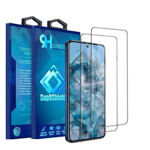 [2 Pack] For Google Pixel 8| 8A| 8 Pro SupRShield Tempered Glass LCD Screen Protector Film Guard (Clear)