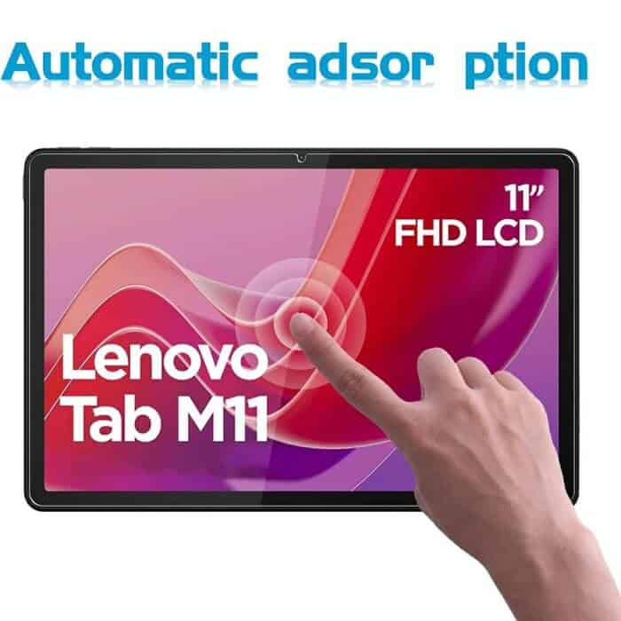 [2 Pack] Lenovo Tab M11 Tempered Glass Screen Protector Anti-Scratch 2.5D Arc Edges Film Guard