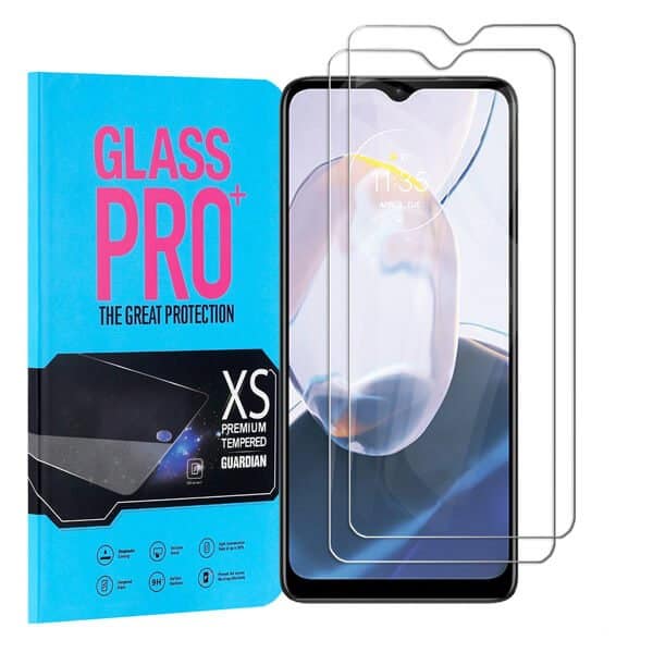 [2 Pack] Motorola Moto E22i Tempered Glass Screen Protector Film Guard (Clear)