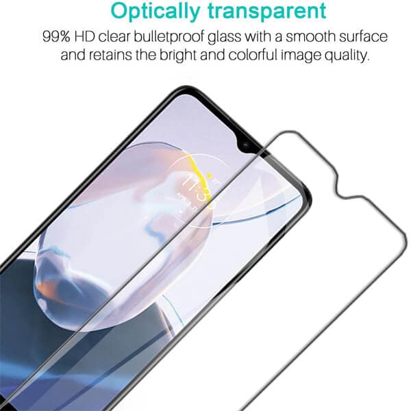 [2 Pack] Motorola Moto E22i Tempered Glass Screen Protector Film Guard (Clear)