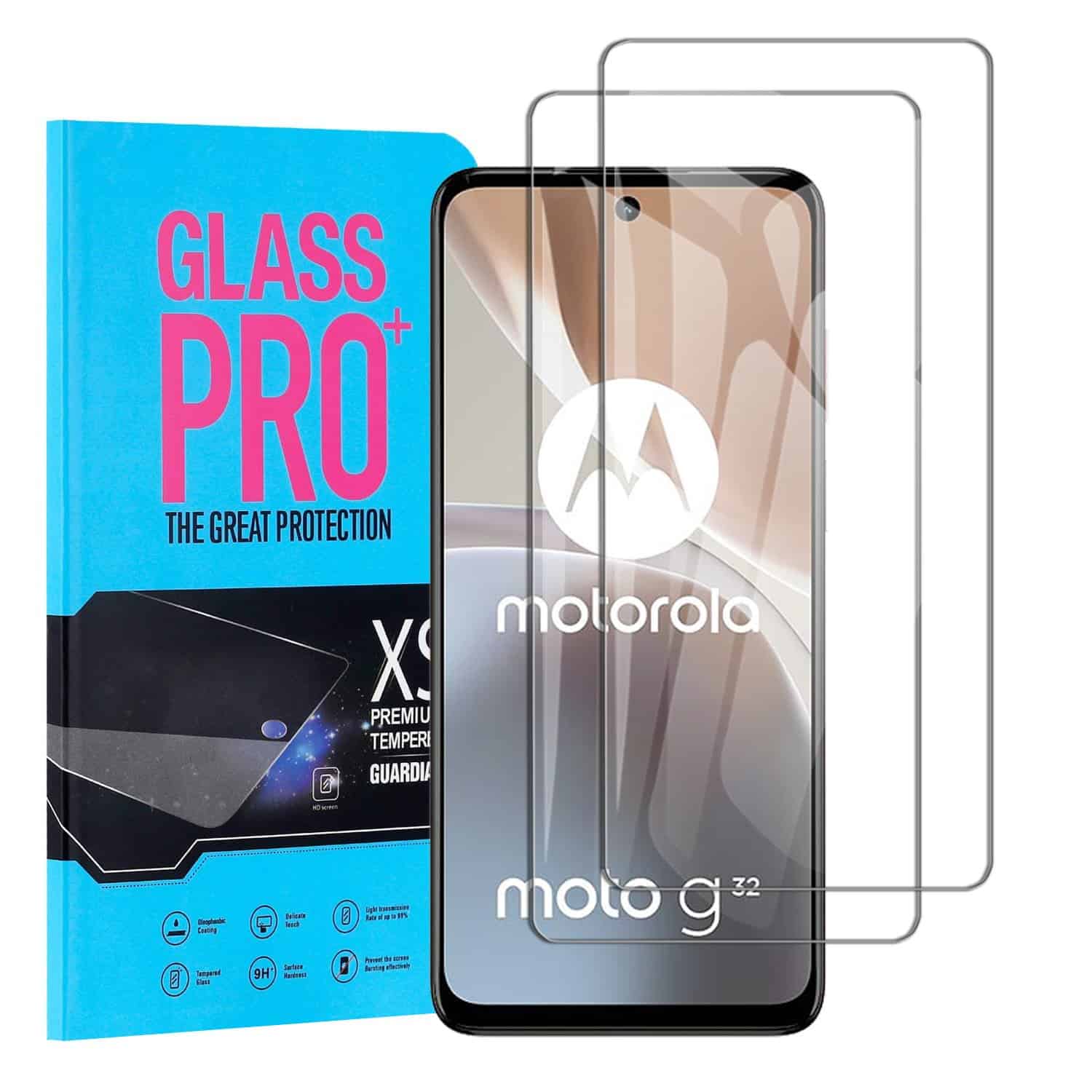 [2 Pack] Motorola Moto G32 Tempered Glass LCD Screen Protector Film Guard (Clear)
