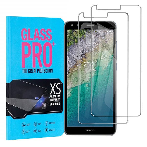 [2 Pack] Nokia C01 Plus Tempered Glass Screen Protector Film Guard (Clear)