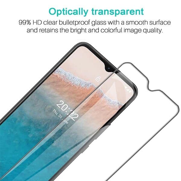 [2 Pack] Nokia C21 Plus Clear Full Cover Tempered Glass LCD Screen Protector Film Guard