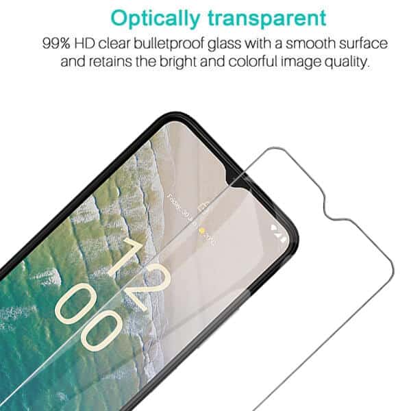 [2 Pack] Nokia C32 Tempered Glass LCD Screen Protector Film Guard (Clear)