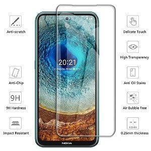 [2 Pack] Nokia X10 Full Coverage Tempered Glass Screen Protector Film Guard (Clear)