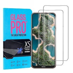 [2 Pack] Nokia X20 Full Coverage Tempered Glass Screen Protector Film Guard (Clear)