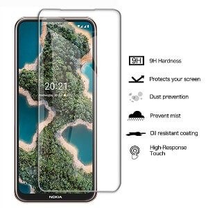 [2 Pack] Nokia X20 Full Coverage Tempered Glass Screen Protector Film Guard (Clear)