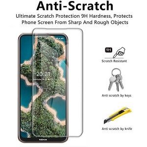 [2 Pack] Nokia X20 Full Coverage Tempered Glass Screen Protector Film Guard (Clear)