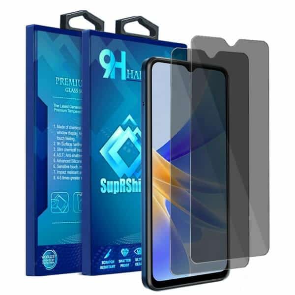 [2 Pack] Oppo A17 SupRShield Anti Spy Privacy Tempered Glass LCD Screen Protector Film Guard