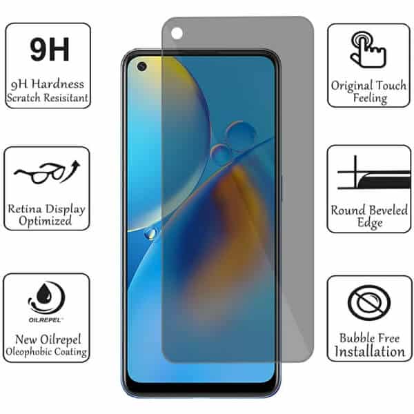 [2 Pack] Oppo A54 5G A74 5G SupRShield Anti Spy Privacy Tempered Glass LCD Screen Protector Film Guard