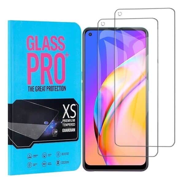 [2 Pack] Oppo A94 5G Clear Full Cover Tempered Glass Screen Protector Film Guard (Clear)