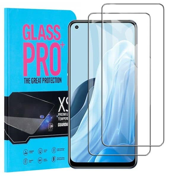 [2 Pack] Oppo Find X5 Lite Clear Full Coverage Tempered Glass Screen Protector Film Guard (Clear)