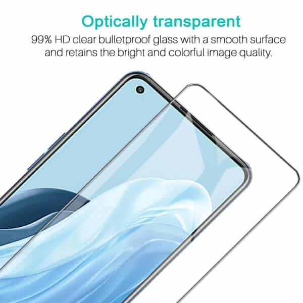 [2 Pack] Oppo Find X5 Lite Clear Full Coverage Tempered Glass Screen Protector Film Guard (Clear)