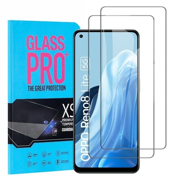 [2 Pack] Oppo Reno 8 Lite 5G Clear Full Cover Tempered Glass LCD Screen Protector Film Guard (Clear)